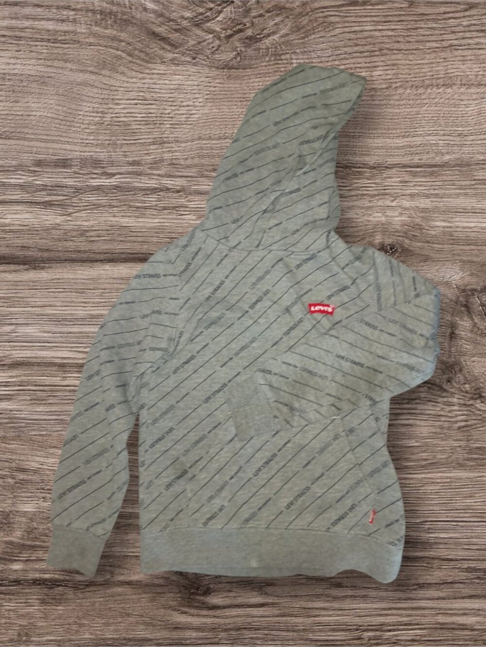 Levi's Kids Size 4 Gray Logo Print Pullover Hoodie